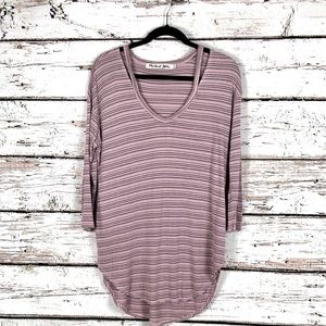 Michael Stars Hi-Lo Cutout T OS